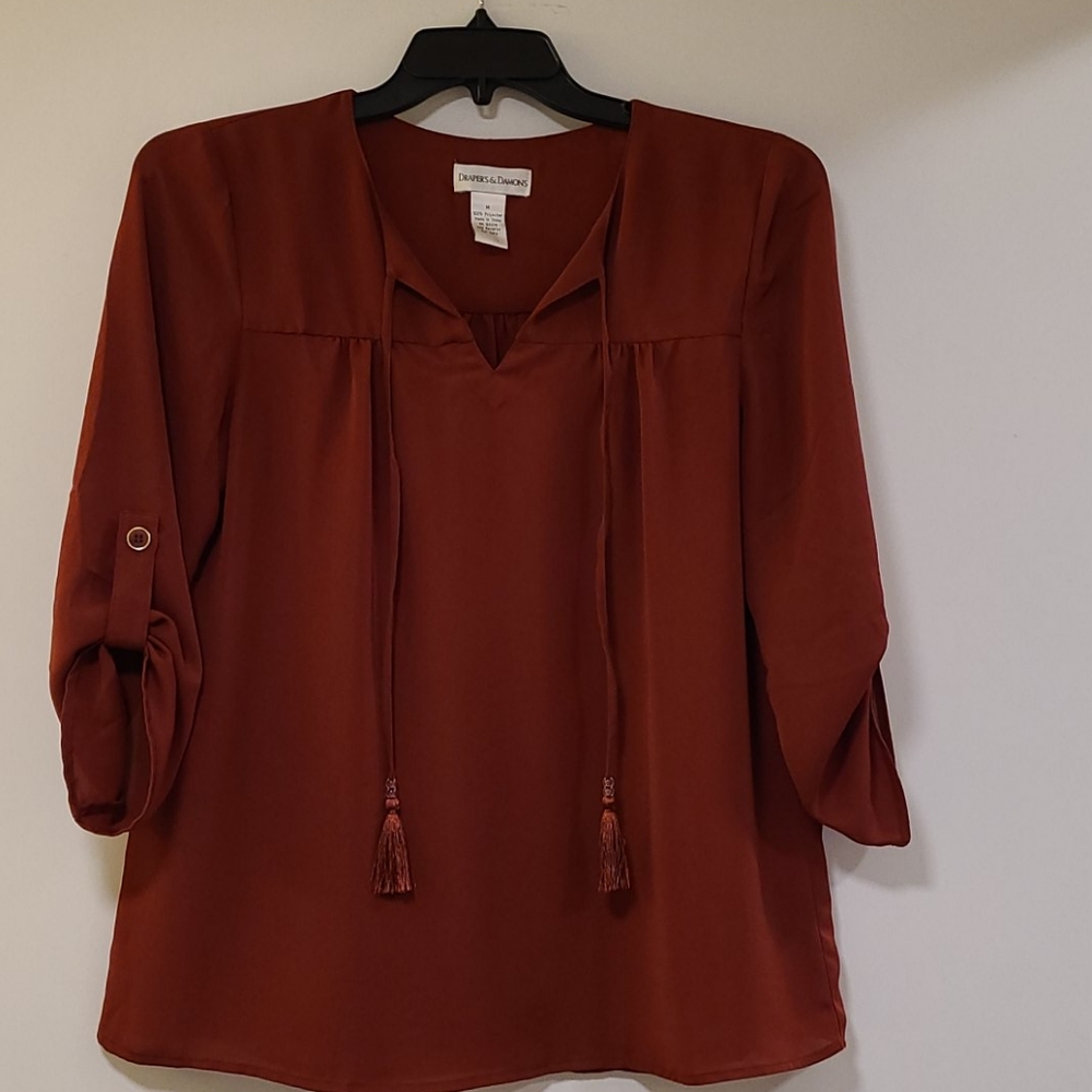 Draper's and Damon's M Rust Boho blouse